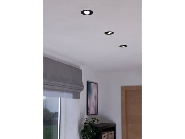 EGLO SALICETO INFÄLLD SET TILT Ø88 3X6W 1350LM 2700K DIM SVART