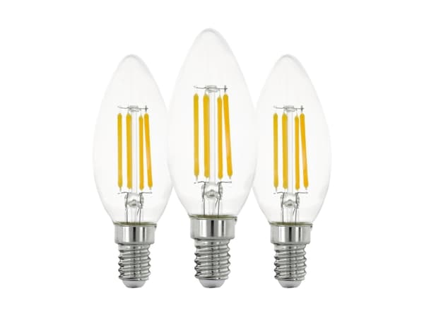 EGLO E14 C35 7W 806LM 2700K CLEAR 3 STK