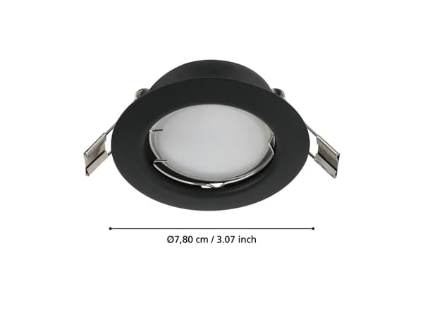 EGLO PENETO INDBYG. SÆT Ø78 3X2,8W SORT
