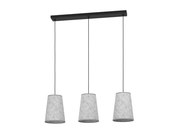 EGLO ALSAGER LANGBORD 3L E27 SORT/GRÅ
