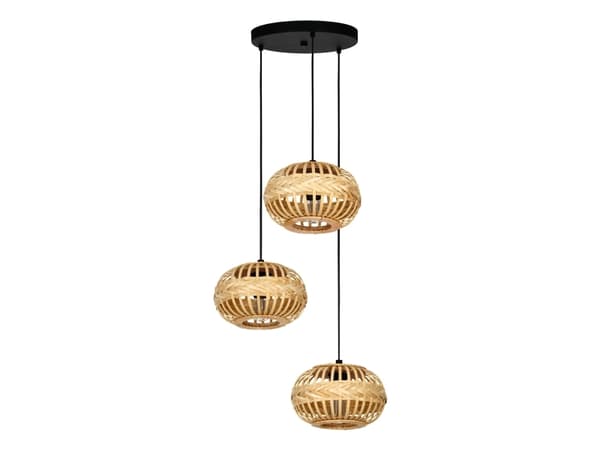 EGLO AMSFIELD 1 CLUSTER RIIPUS 3XE27 MUSTA/LUONTO