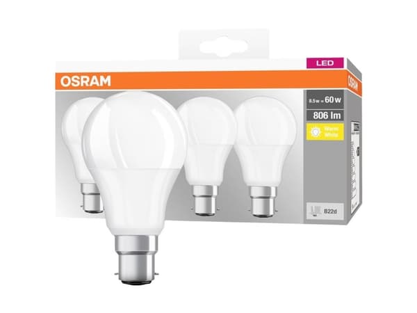 Osram Classic, 9,5 W, B22d, 806 lm, 15000 h, Lämmin valkoinen