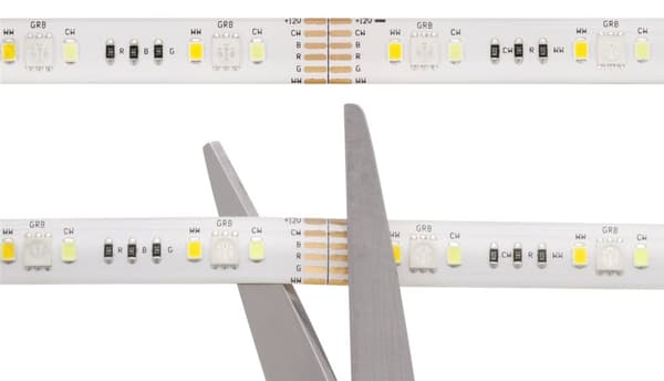 DELTACO SMART HOME LED strip, RGB, 2700K-6500K, 3m, WiFi 2.4GHz, white