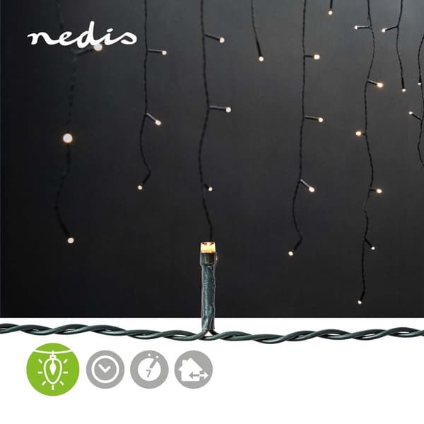 Nedis Dekorative Istaplys | 360 LED's | Varm Hvit | 9.00 m | Lyseffekter: 7 | Nettstrøm drevet