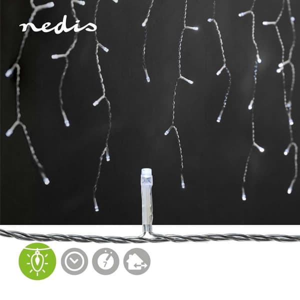 Nedis Dekorative Istaplys | 360 LED's | Kald Hvit | 9.00 m | Lyseffekter: 7 | Nettstrøm drevet