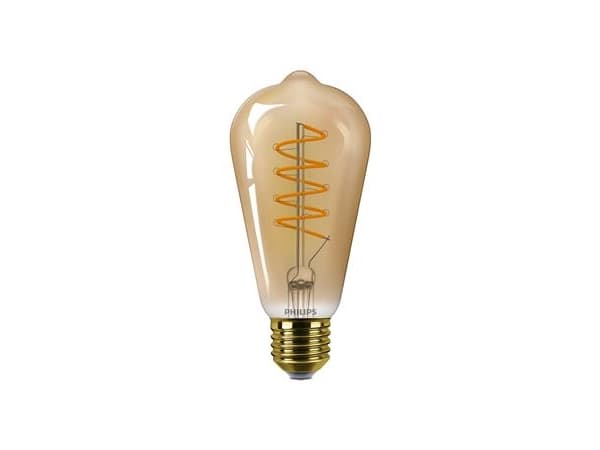 Philips MASTER Value LED Standard himmennettävä 4W (25W) E27 ST64 kultainen kierrelasi kultainen lasi
