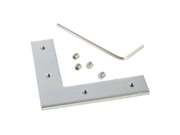 Deko Light 987027 Nutenstein / Eckverbinder 90° Hjørneforbindelse Metal (B x H) 12 mm x 2 mm 1 stk