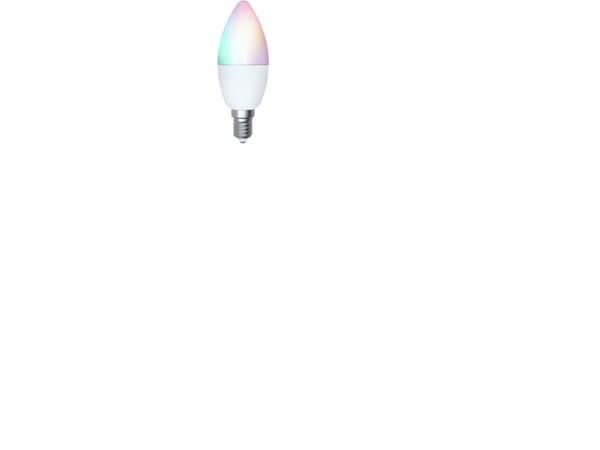 Airam SmartHome stearinlyslampe, E14, opal, 470 lm, RGBW, WiFi