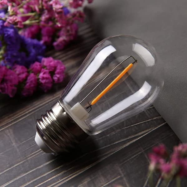 E27 dimbar LED lampa 3V 0,8W 2200K för solcellsbelysning