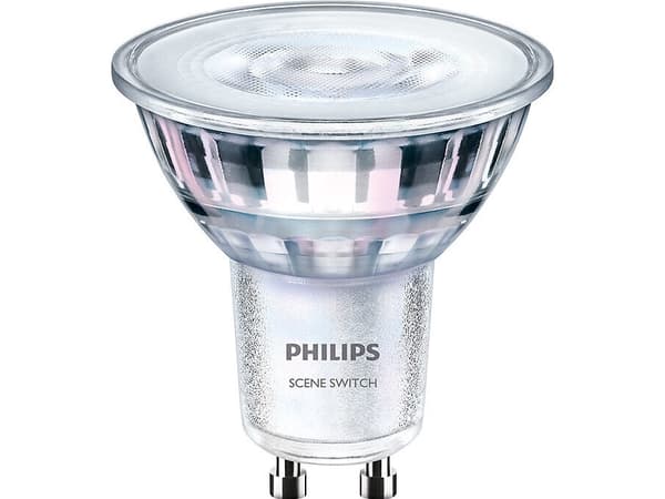 Philips SceneSwitch - LED-pære for søkelys - form: PAR16 - GU10 - 1.5/3.5/4.8 W (ekvivalent 50 W) - klasse F - ekstra varmt hvitt / svært varmt hvitt