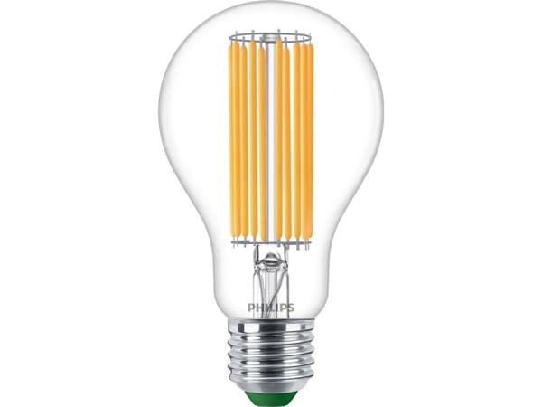 Philips - LED-glödlampa - form: A70 - klar finish - E27 - 5.2 W (motsvarande 75 W) - klass A - vitt ljus - 3000 K