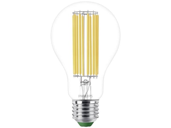 Philips - LED-glödlampa - form: A70 - klar finish - E27 - 5.2 W (motsvarande 75 W) - klass A - vitt ljus - 3000 K
