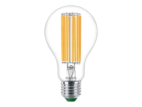 Philips - LED-glödlampa - form: A70 - klar finish - E27 - 5.2 W (motsvarande 75 W) - klass A - vitt ljus - 3000 K