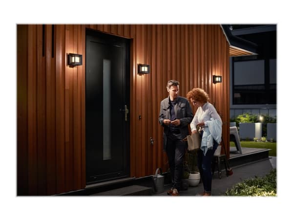 Philips myGarden Seinävalaisin, Seinävalaistus ulkotiloihin, Musta, Alumiini, Synteettinen, IP44, Puutarha, Patio, II