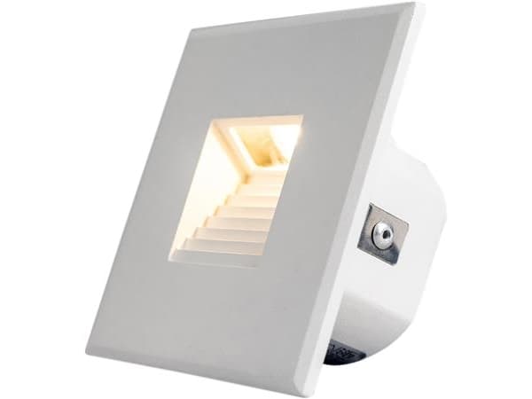 Väggarmatur Wally G2 White 2.700K, 195lm, 3,6W. Integrerad fasdimmer och plugg. Anpassad installationsbox.