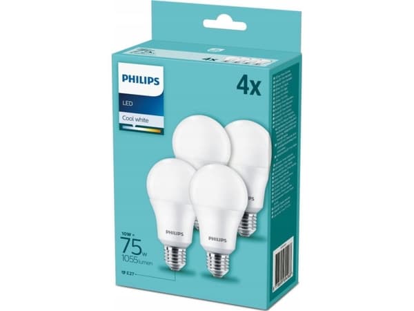Philips 8718699694968, 10 W, 75 W, E27, 1055 lm, 15000 timer, Kjølig hvit