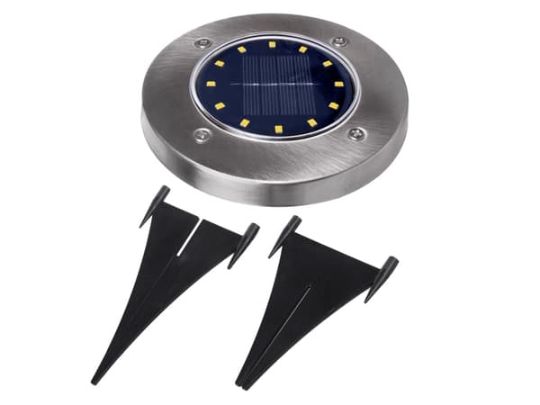 Maclean MCE318 LED Solar Pathway Lights with Ground Spike 12 LED SMD Neutral White 4000K 0.7 W Solar Lamp for Outdoor Path Light Garden Lights IP44