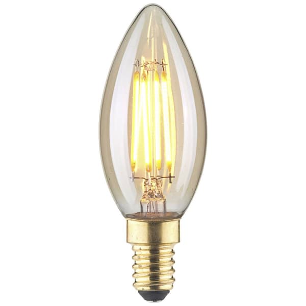 LightMe LM85052 LED-lamp E14 Kronljusform 4.5 W Bernstein (Ø x L) 35 mm x 97 mm 1 st