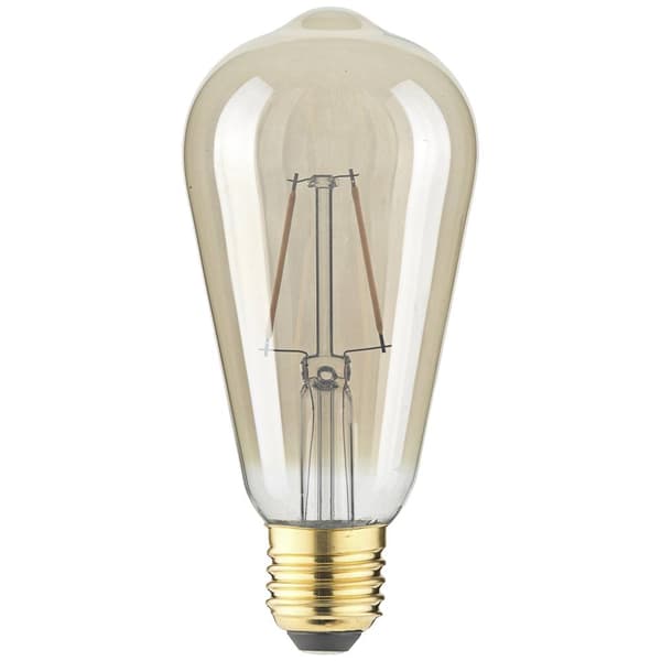 LightMe LM85057 LED-lamp E27 Kolvform 2.5 W Bernstein (Ø x L) 64 mm x 140 mm 1 st