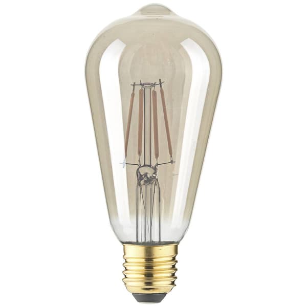 LightMe LM85058 LED-lamp E27 Kolvform 4.5 W Bernstein (Ø x L) 64 mm x 140 mm 1 st
