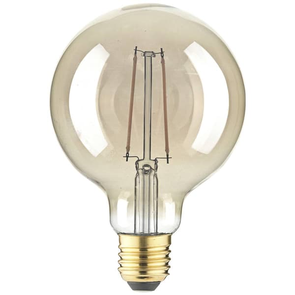 LightMe LM85060 LED-lamp E27 Klotform 4.5 W Bernstein (Ø x L) 95 mm x 140 mm 1 st