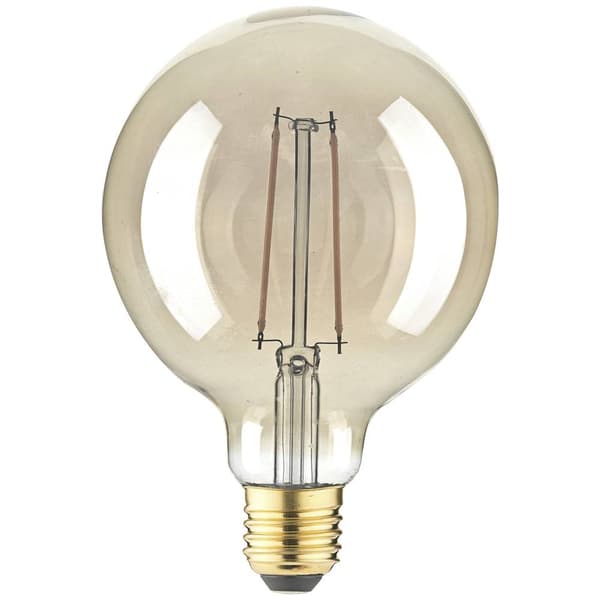 LightMe LM85061 LED-lamp E27 Klotform 2.5 W Bernstein (Ø x L) 125 mm x 178 mm 1 st