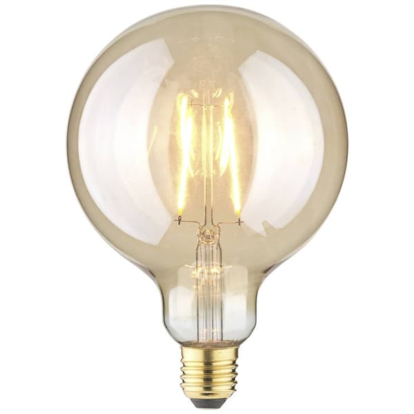 LightMe LM85061 LED-lamp E27 Klotform 2.5 W Bernstein (Ø x L) 125 mm x 178 mm 1 st