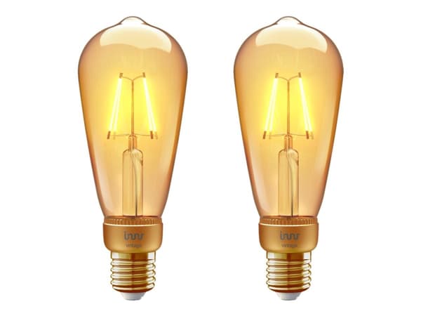 Innr Smart Vintage - LED-glödlampa med filament - E27 - klass F - varmt vitt ljus - 2200 K - vintage (paket om 2)