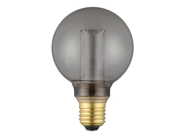 Eglo - LED - form: G80 - E27 - 4.3 W (motsvarande 11 W) - varmt vitt ljus - 1800 K - glob - rökig