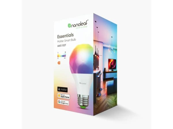Nanoleaf Essentials Matter - LED-lyspære - form: A60 - E27 - 8.5 W - klasse F - RGBCW-lys - 2700-6500 K