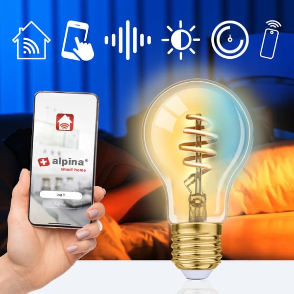 WiFi Smart E27 LED lämmin/kylmä valkoinen 4,9W