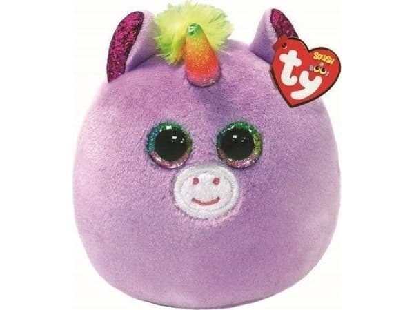 TY INC. nalle avaimenperä Ty Squishy Beanies Rosette violetti yksisarvinen 8.5cm Clip 39569