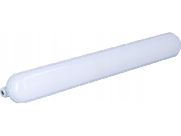 FUKTTSIKTET ØKO MEGET BRED GRÅ HERMETISK LED LINEÆR FIXTURE 21W NW 4000K 2835LM 600MM IP65 120ST PC