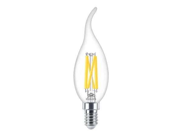 Philips Kynttilälamppu ja Lustre (himmennettävä), 3,4 W, 40 W, E14, 470 lm, 15000 h, Lämmin hehku