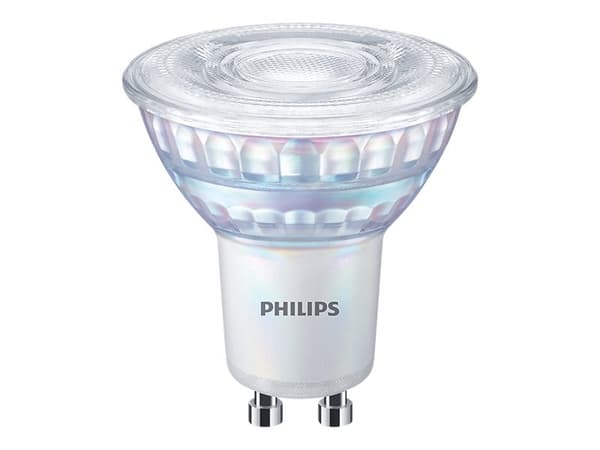 Philips LED - LED-spotlight - GU10 - 4 W (motsvarande 50 W) - klass F - vitt ljus - 3000 K