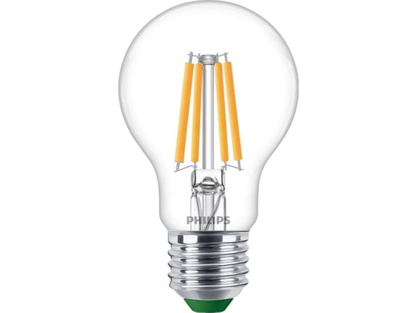 Philips - LED-glödlampa med filament - form: A60 - klar finish - E27 - 2.3 W (motsvarande 40 W) - klass A - varmt vitt ljus - 2700 K