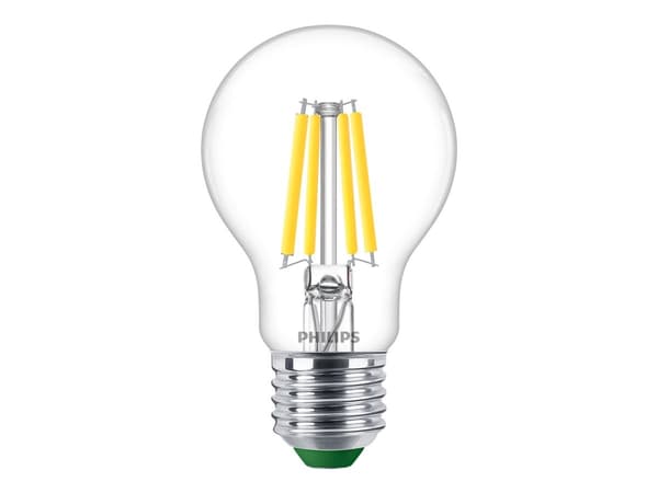 Philips - LED-glödlampa med filament - form: A60 - klar finish - E27 - 2.3 W (motsvarande 40 W) - klass A - svalt vitt ljus - 4000 K
