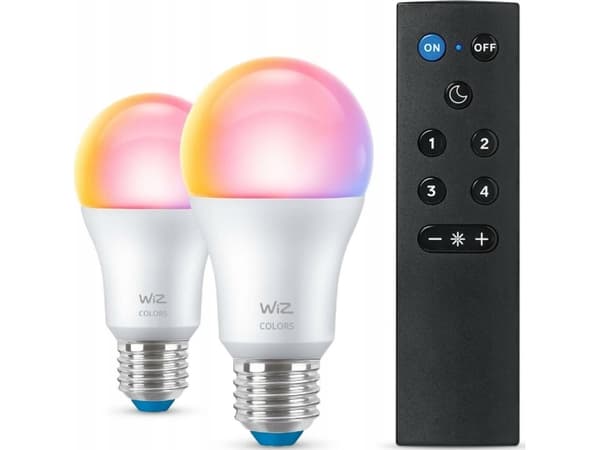 Wi-Fi BLE 60W A60 E27 E27 RGB 2PK + kaukosäädin