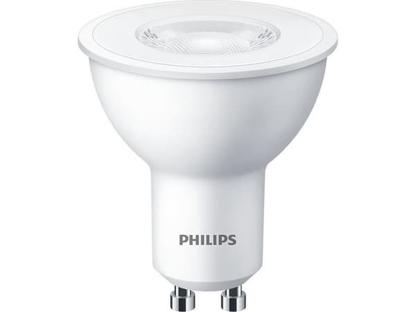 Philips - LED-spotlight - form: PAR16 - klar finish - GU10 - 4.7 W (motsvarande 50 W) - klass F - varmt vitt ljus - 2700 K (paket om 4)