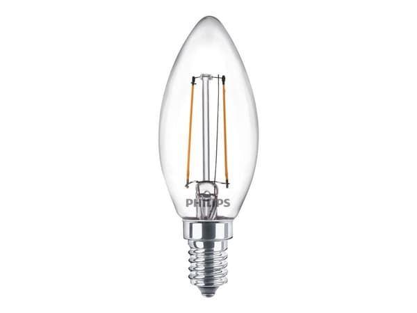 Philips Kynttilälamppu ja Lustre, 2 W, 25 W, E14, 250 lm, 15000 h, Lämmin valkoinen