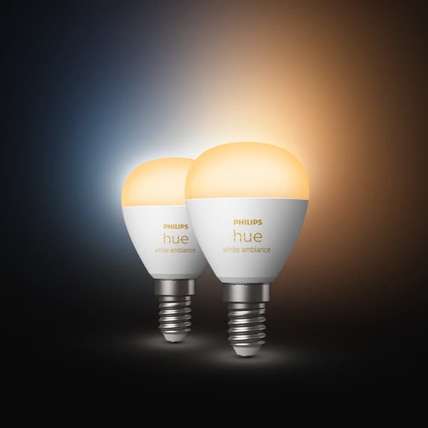 Hue White Ambiance E14 Globe 2-pak