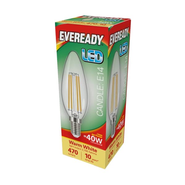 Eveready E14/SES LED Candle Bulb White One Size