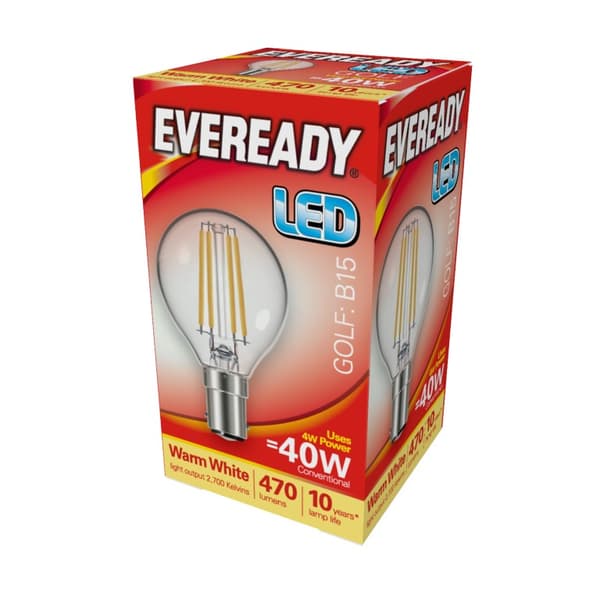 Eveready B15 SBC LED golflampa Warm White One Size