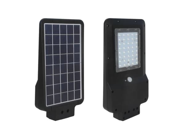V-TAC Solcellsdriven gatubelysning 15W LED Svart ST-15 4000K 1600lm