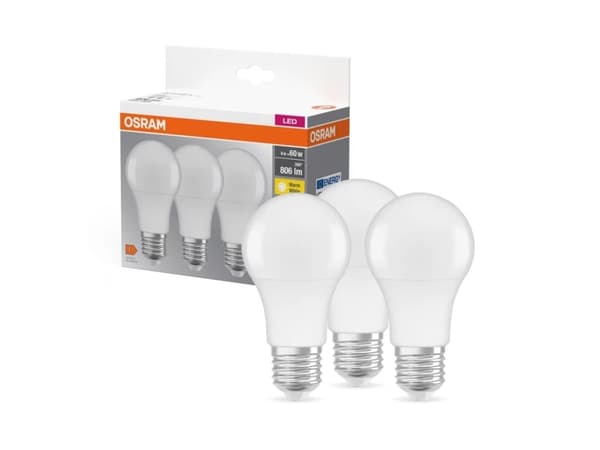 Osram hehkulamppu Led A60 8.5W E27 827 806Lm Fr 3kpl