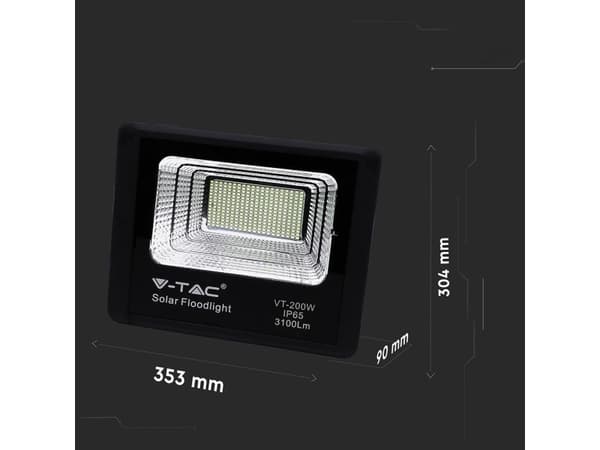 V-TAC Flomlys V-TAC LED Halogen Flomlys Solar 40W IP65 VT-200W Nøytral 3100lm