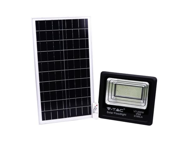 V-TAC Flomlys V-TAC LED Halogen Flomlys Solar 40W IP65 VT-200W Nøytral 3100lm