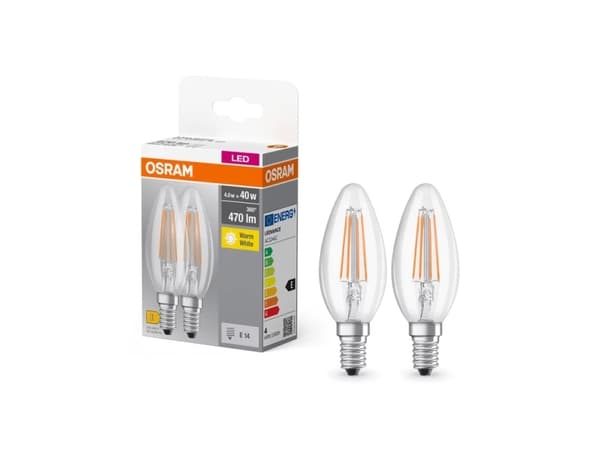 Osram 4099854090226, 4 W, 40 W, E14, 470 lm, 10000 t, Hvit