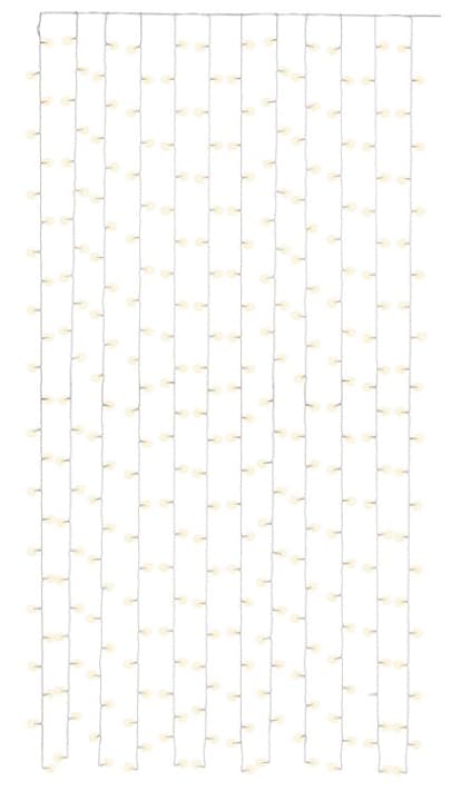 Goobay 300 LED-lysgardin med fjernbetjening, timerfunktion, 8 lysindstillinger, lysdæmper og 31 V ekstern transformer, varm hvid (3000 K) Transparent