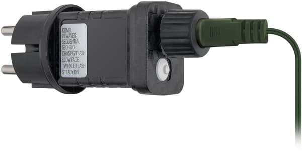 Goobay 280 LED överkast julgransbelysning med ring med timer och minnesfunktion, 8 ljuslägen, 24 V extern transformator, varmvitt (3000 K), för inomhu